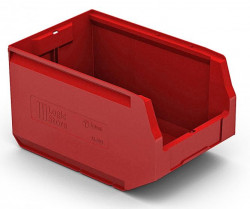 Лоток складской Logic Store 12.404 (350*225*200мм) красный Ящик полимерный многооборотный Logic Store 12.404 (контейнер складской) красный