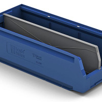 Ящик полимерный многооборотный Logic Store 12.405 (контейнер складской) с перегородкой по длине