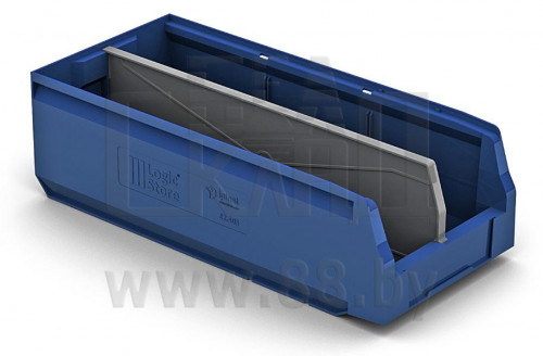 Ящик полимерный многооборотный Logic Store 12.405 (контейнер складской) с перегородкой по длине