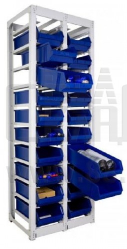 Стеллаж контейнерный две секции