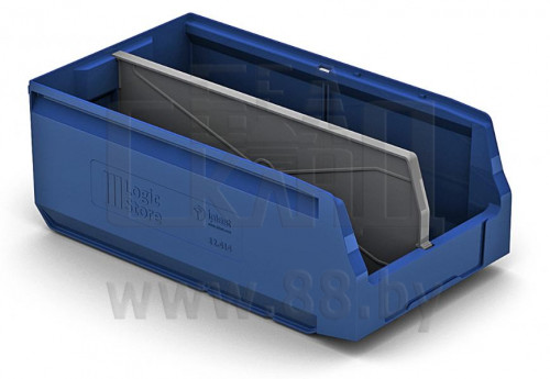 Ящик полимерный многооборотный Logic Store 12.414 (контейнер складской) с перегородкой по длине