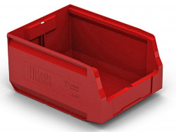 Лоток складской Logic Store 12.412 (300*225*150мм) красный Ящик полимерный многооборотный Logic Store 12.412 (контейнер складской) красный