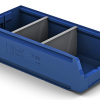 Ящик полимерный многооборотный Logic Store 12.405 (контейнер складской) с перегородкой по ширине