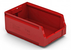 Лоток складской Logic Store 12.403 (350*225*150мм) красный Ящик полимерный многооборотный Logic Store 12.403 (контейнер складской) красный