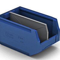 Ящик полимерный многооборотный Logic Store 12.404 (контейнер складской) с перегородкой по длине